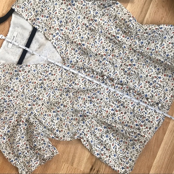 Madewell Silk V-Neck Peplum Popover (M) - Picture 6 of 8